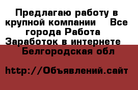 Предлагаю работу в крупной компании  - Все города Работа » Заработок в интернете   . Белгородская обл.